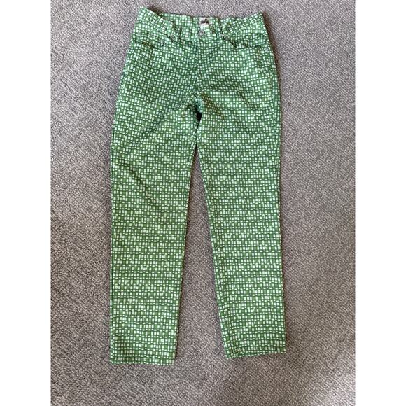 Levi’s silver tab green geometric retro polyester pants vintage women’s 9/10 - Picture 1 of 10